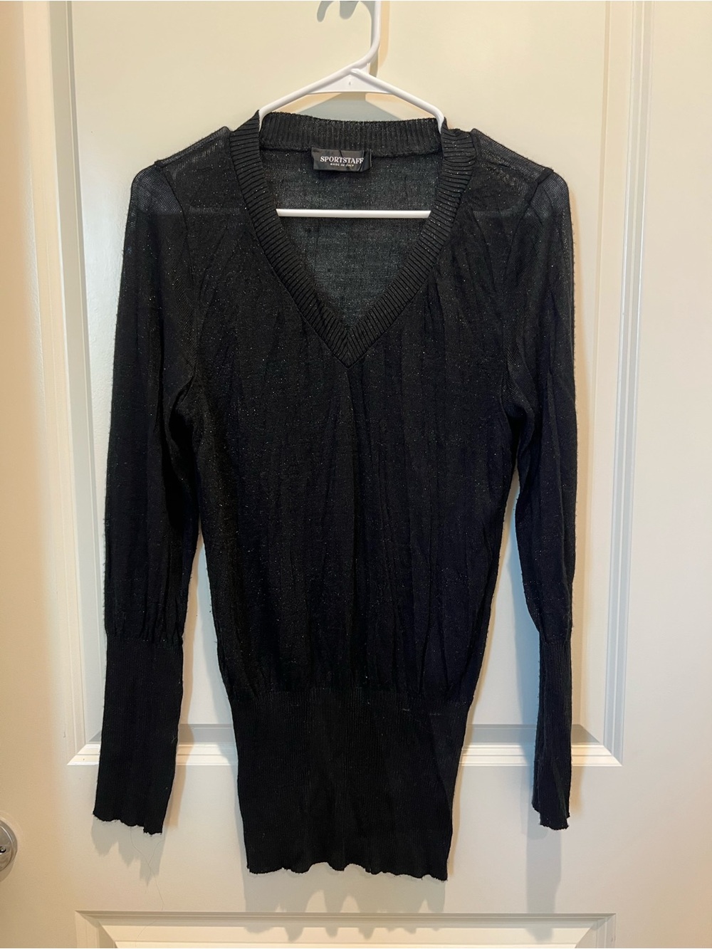 Sportscraft Black V-Neck Lightweight Knit